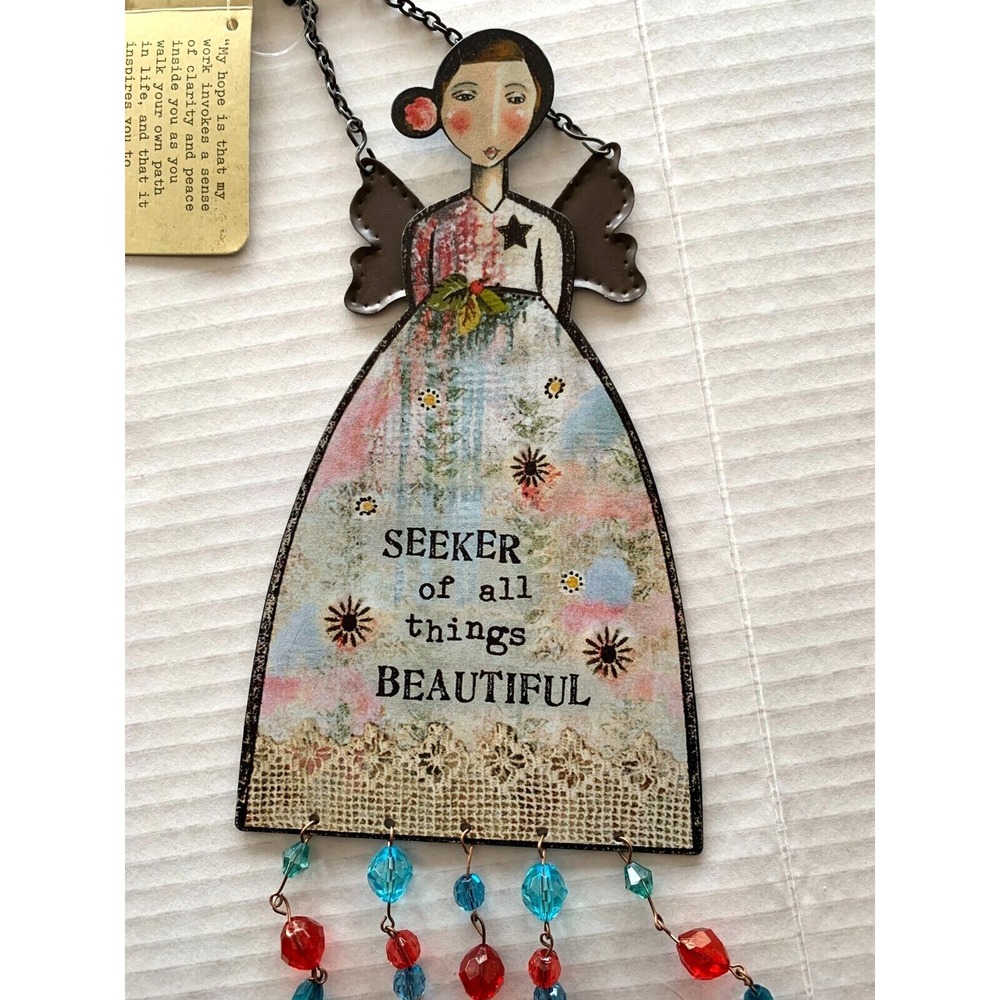 Demdaco Angel Windchime NWT Seeker of All Things Beautiful Peace Joy Studio
